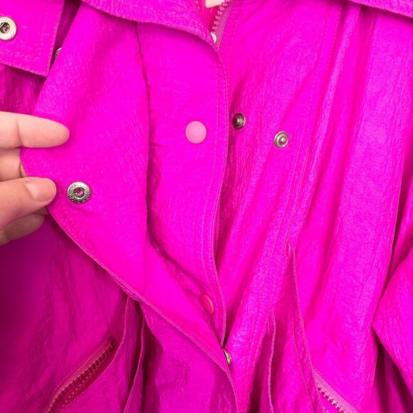 VINTAGE Tyrolia Head Jacket Wome S Fuschia Pink Full Zip Ski Bomber Buckle Retro - Picture 4 of 10
